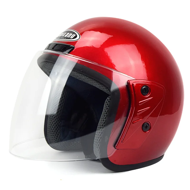 Зимний мотоциклетный шлем с открытым лицом Capacete Cascos Para Moto Racing винтажный для