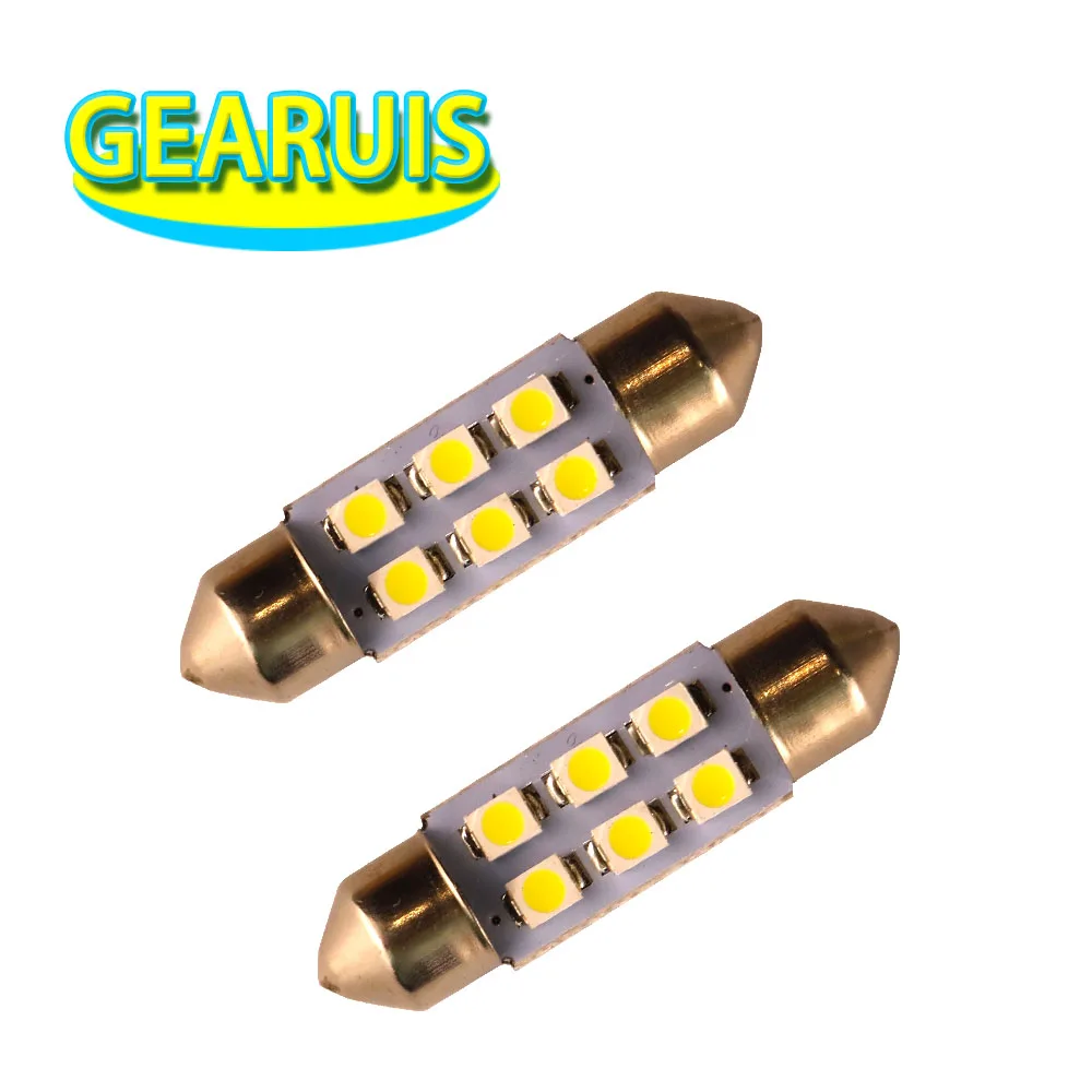 1000X купольный светильник 31 мм 36 мм/39 мм/41 C5W 6 SMD 3528 1210 светодиодный супер белый