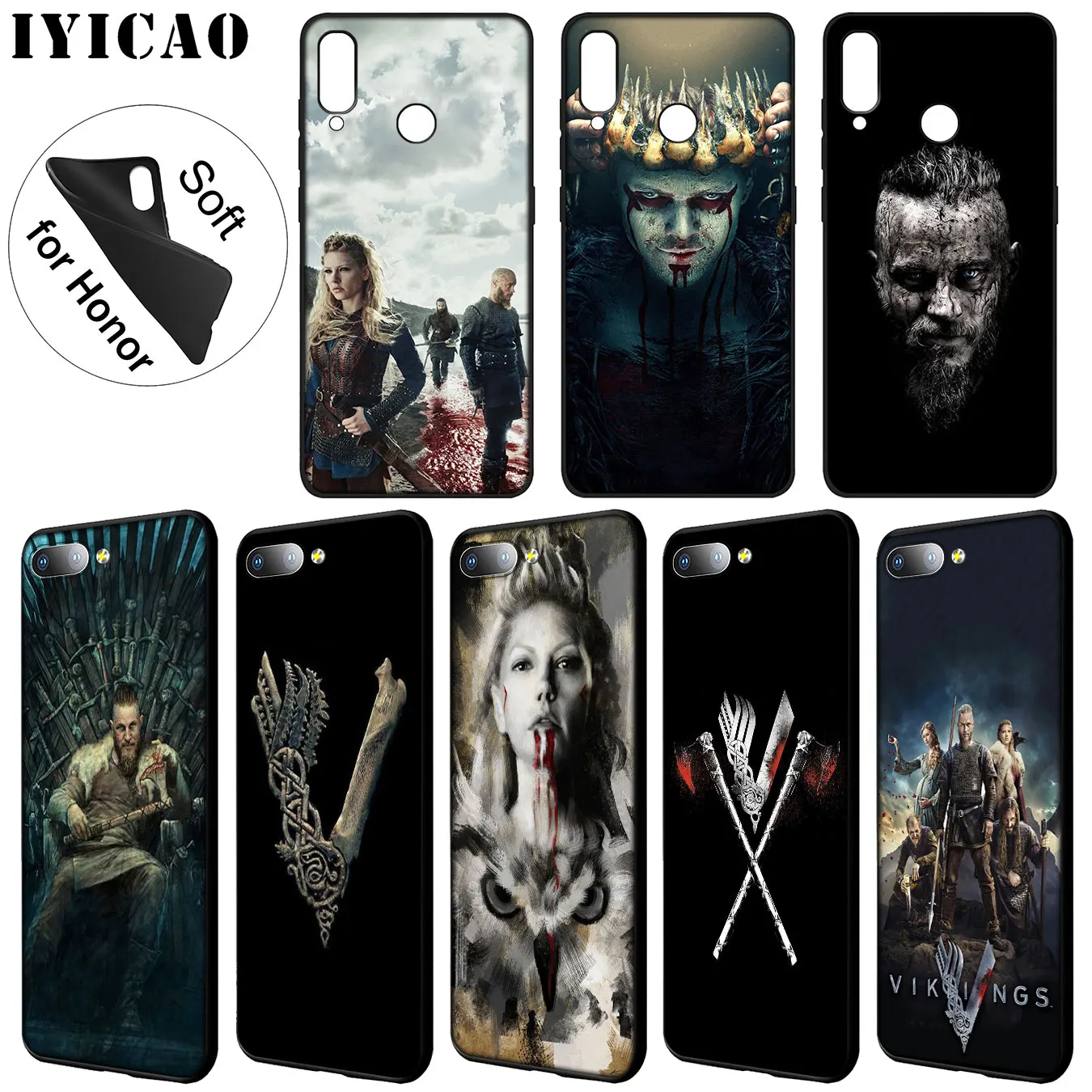 IYICAO Vikings TV Soft Silicone Phone Case for Huawei Y9 Y7 Y6 Prime 2019 Cover Honor 20 8C 8X 8 9 9X 10 Lite 7C 7X 7A Pro |