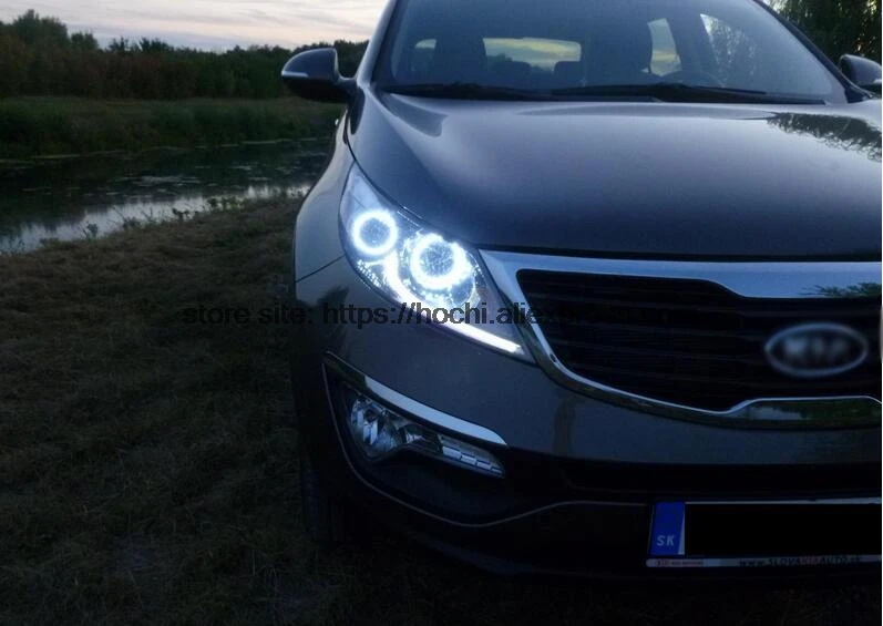 Светодиодная лампа COB белого цвета с ангельскими глазами без ошибок для Kia Sportage 2011