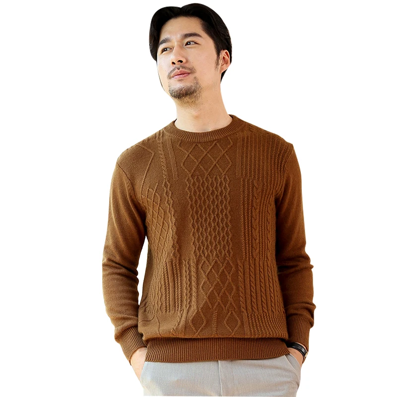 Smpevrg autumn winter cashmere sweater men pullover O neck long sleeve thick man`s knitted casual jumpers warm knit tops|Джемперы| |