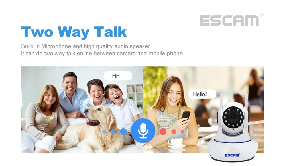 ESCAM QP002 P2P 720 P/1080 p wifi IR PTZ сетевая IP камера