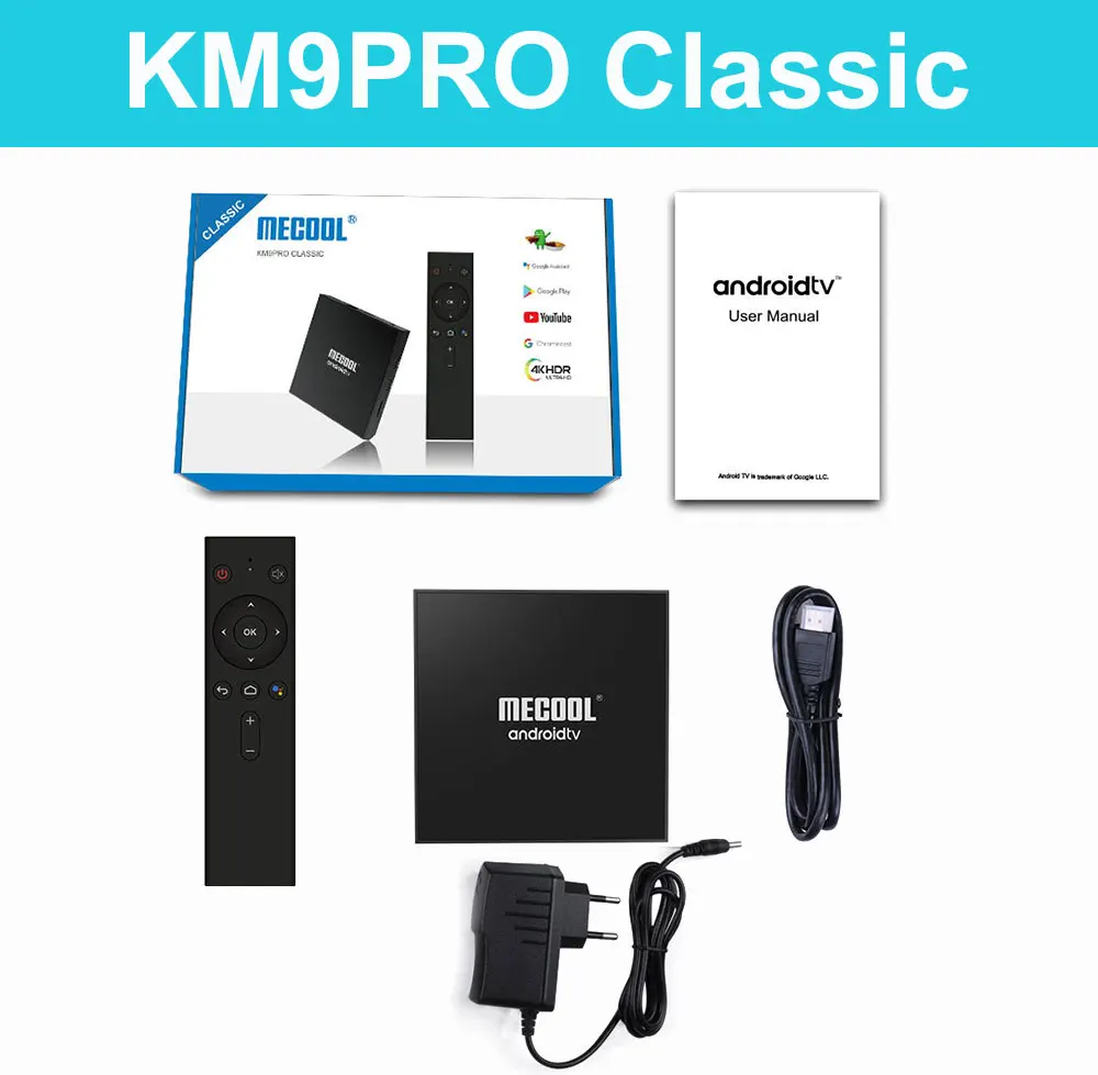KM9PRO Classic Mecool KM9 Pro Классическая консоль Amlogic S905X2 Android 9,0 2G 16G 4K HDR хромированный литой голосовой контроль Android tv Box умная приставка - Цвет: KM9PRO Classic