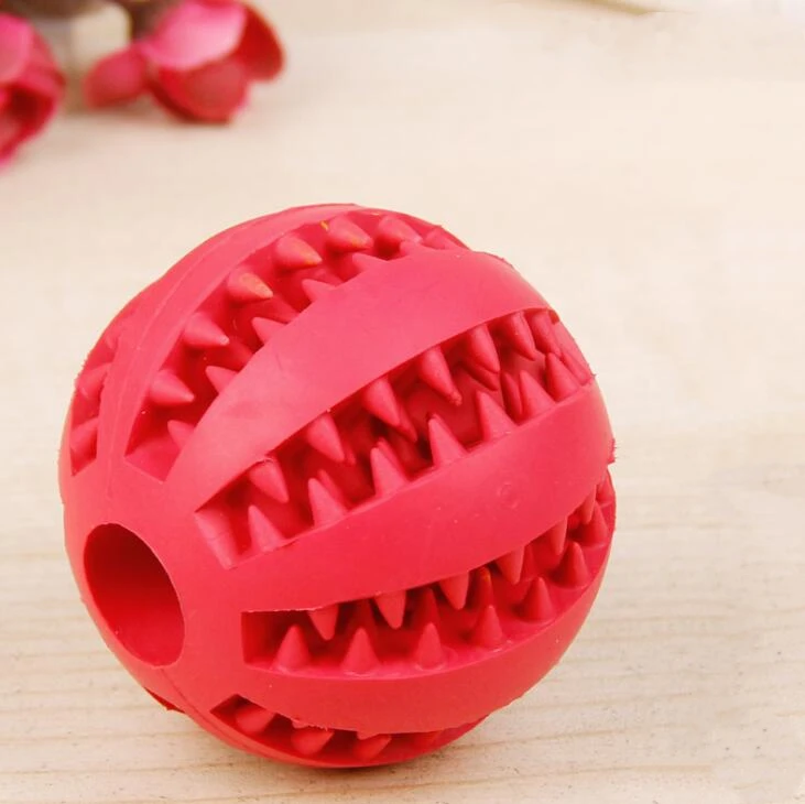 Красный Pet Sof Pet игрушки для собак игрушка забавный интерактивный эластичный шарик жевательная игрушка для собаки зуб чистый шар еды Экстра-жесткий резиновый мяч - Цвет: Красный