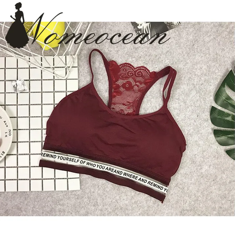Fashion Women Casual Solid Backless Fitness Lace Camisole Tank Tops Letter Strapless Slim Spaghetti Strap T Shirt Strappy Camis | Женская