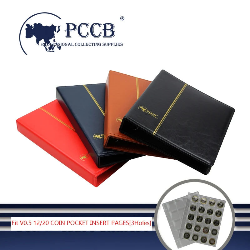 3 отверстия PCCB MINGT MICRO.V0.5 Альбом для монет вяжущих веществ кожзам карман