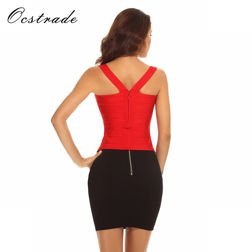 Ocstrade бесплатная доставка бандажный Топ для женщин новинка 2017 сексуальный модный