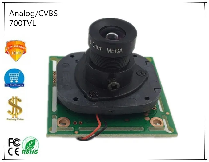 Аналоговый/CVBS 700TVL 139+ 8510 CMOS модуль камеры с объективом 2,8-12 мм DC 12 В 38*38 мм BNC коаксиальный CCTV видеонаблюдения