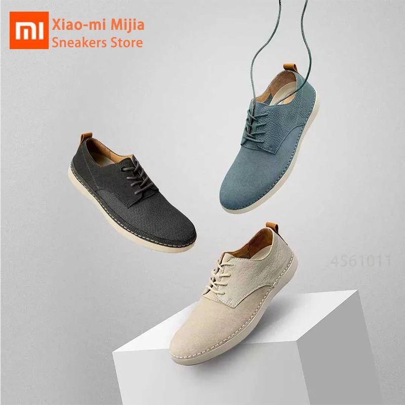 Xiaomi Mijia оригинальные мужские легкие повседневные 3D стерео стельки с поддержкой защиты из мягкой кожи износостойкие весенние туфли