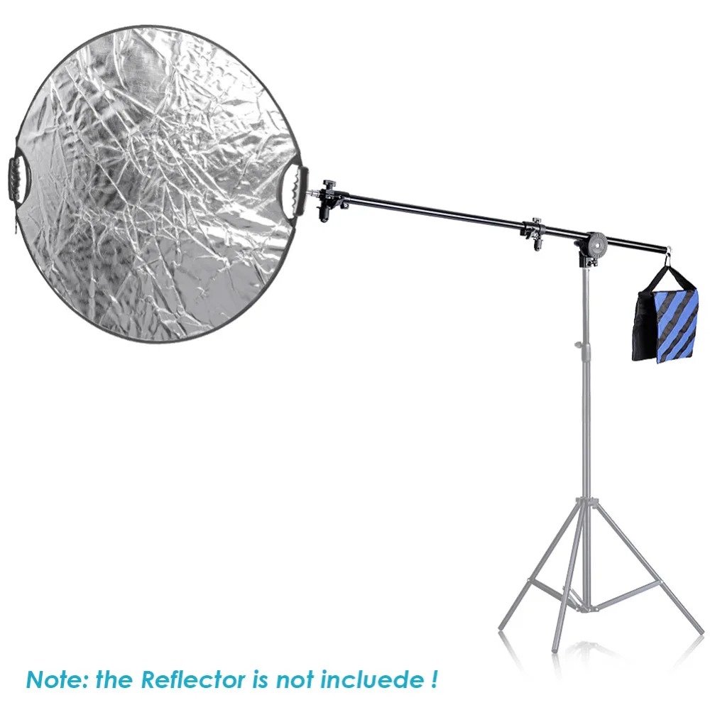 Neewer 3"-75"/76-190 см поворотная головка из алюминиевого сплава 1/" Резьбовое крепление стрелы держатель с песком для отражателя, светодиодный светильник для видео