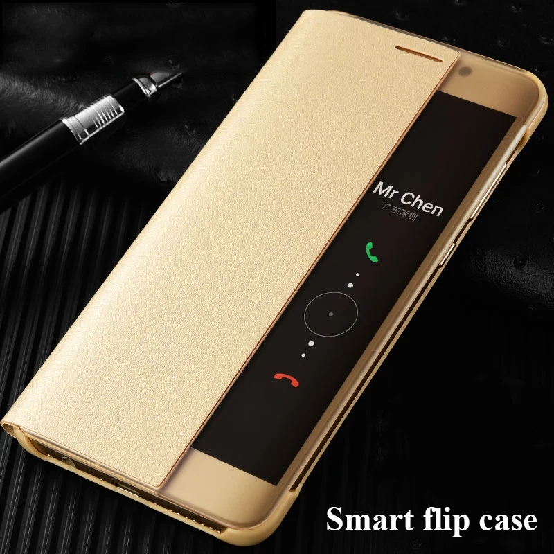 Чехол книжка из искусственной кожи с окошком для Huawei P10|phone cases|case for huaweicase |