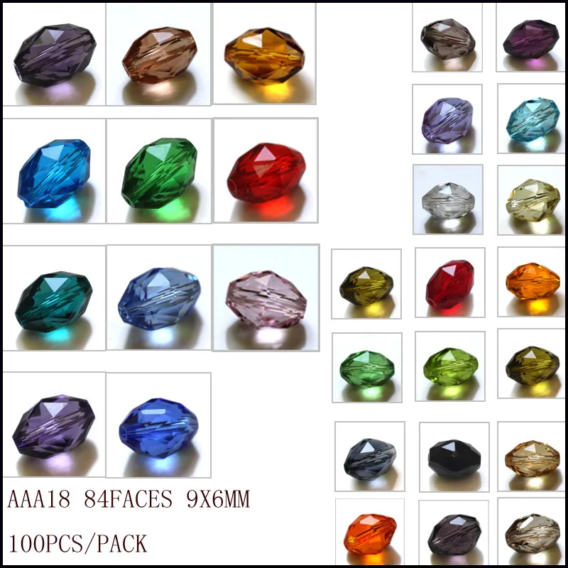 100 шт. бусины для ювелирных изделий 9 х6 мм|crystal oval|oval beadsaccessories beads |