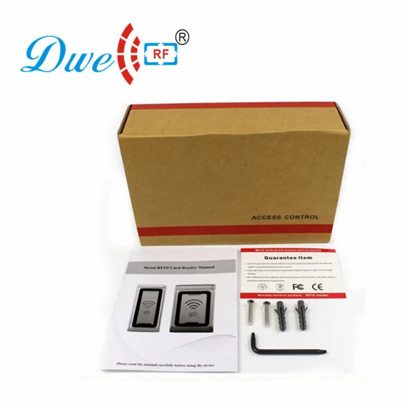 DWE CC RF RFID Бесконтактный считыватель металлический корпус 125 кГц emid wiegand 26 водонепроницаемый IP68 для системы контроля доступа 002 м