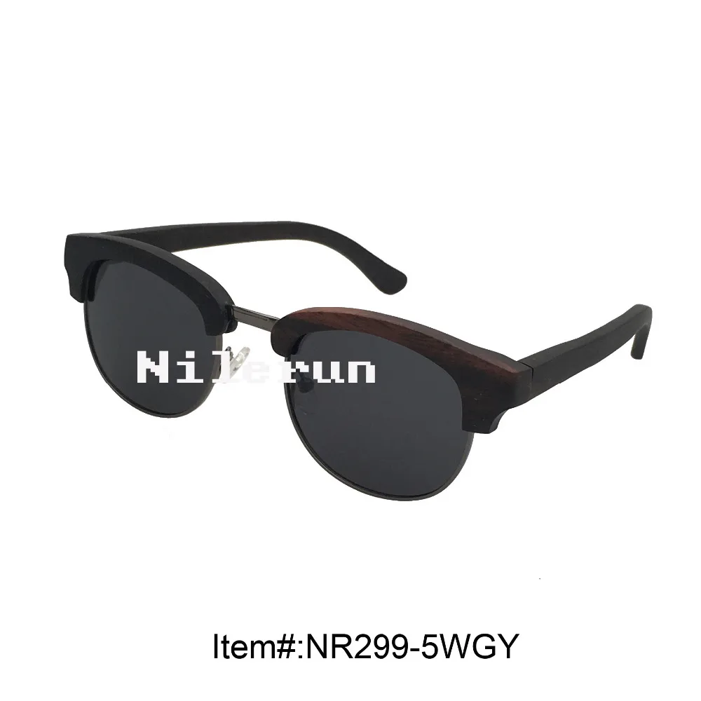 

Высокое качество унисекс Мужские и женские металлические солнечные очки из эбенового дерева