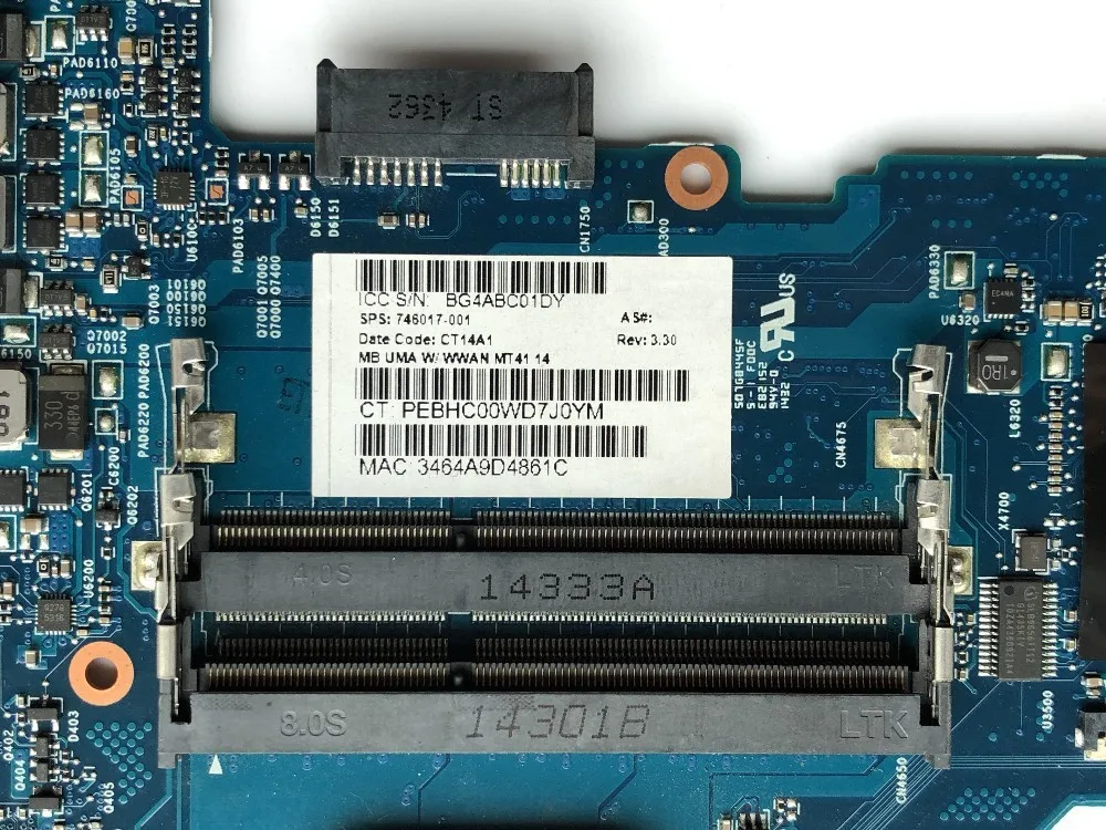 Высокое Качество MB 746017-001 для HP Probook 645 G1 655 материнская плата ноутбука 6050A2567101-MB-A02
