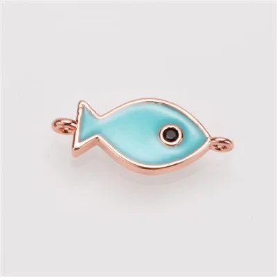 AC18307Rose gold Амулеты для изготовления ювелирных изделий Глаза посеребренные амулеты модные звезды в форме Креста Подвески для изготовления ювелирных изделий DIY амулеты для браслетов - Окраска металла: AC18307Rose gold
