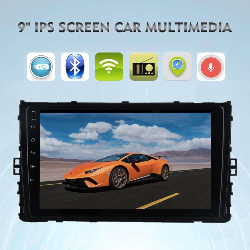 Универсальный автомобильный радиоприемник 9 &quot 2.5D IPS экран Android 8 0 GPS для VW Tiguan