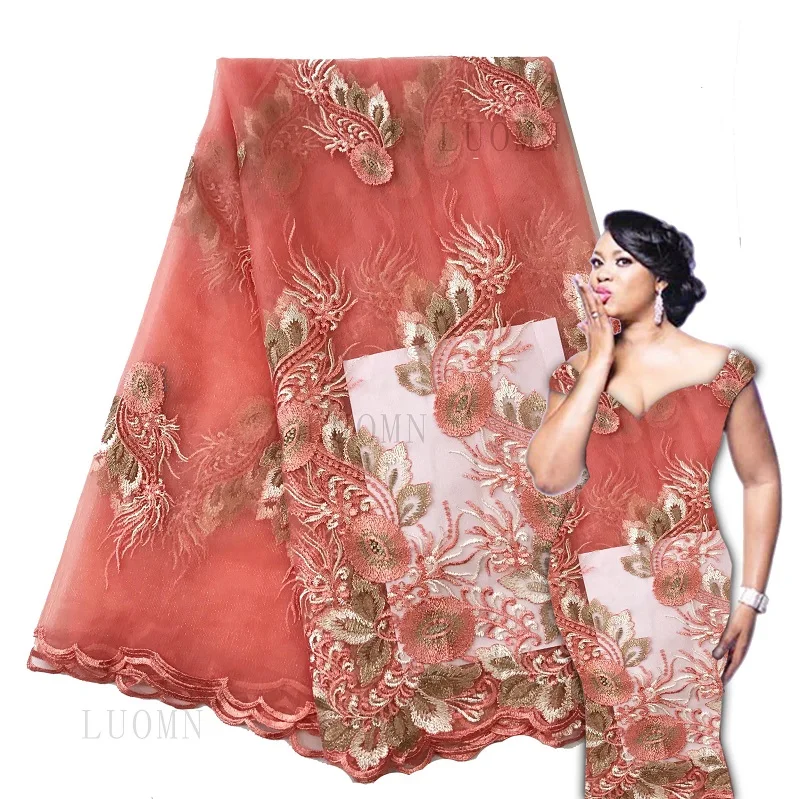 Африканская кружевная ткань Вышитое кружево в нигерийском стиле 2019|Кружево| |