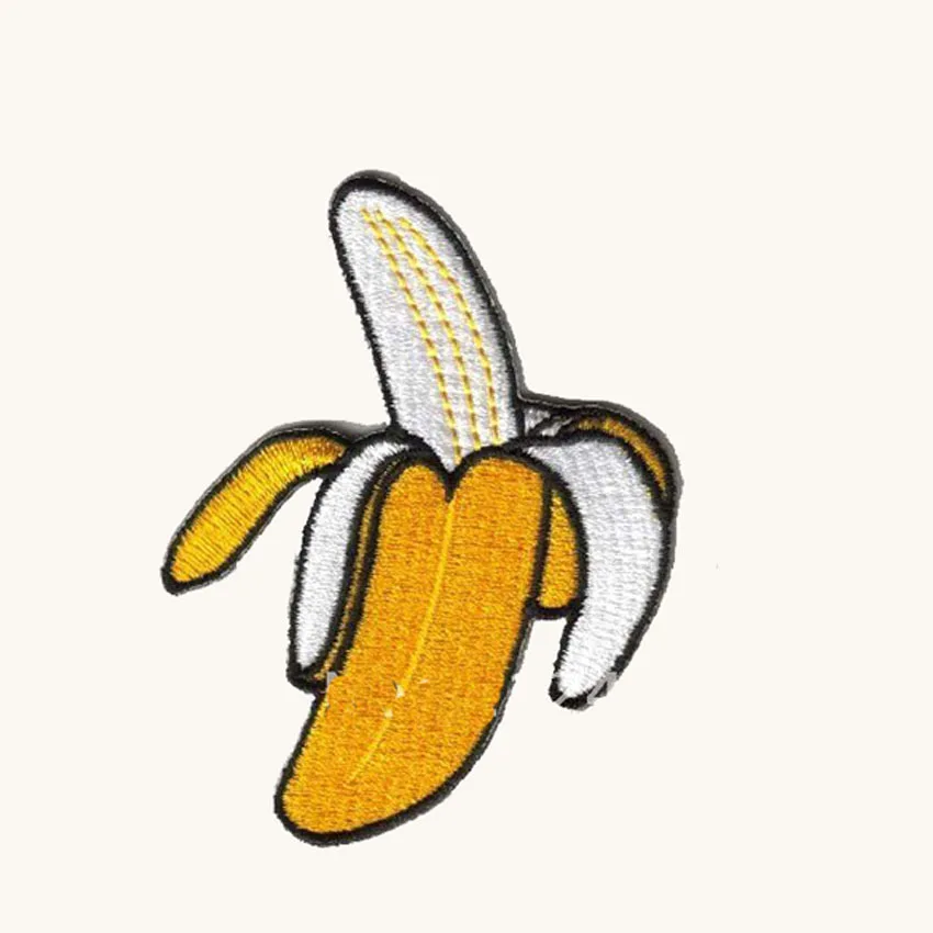 

Embroidery Banana Badge Made by Twill with Heat Cut Broder and Iron On Backing Welcome Customized MOQ50pcs Free Shipping