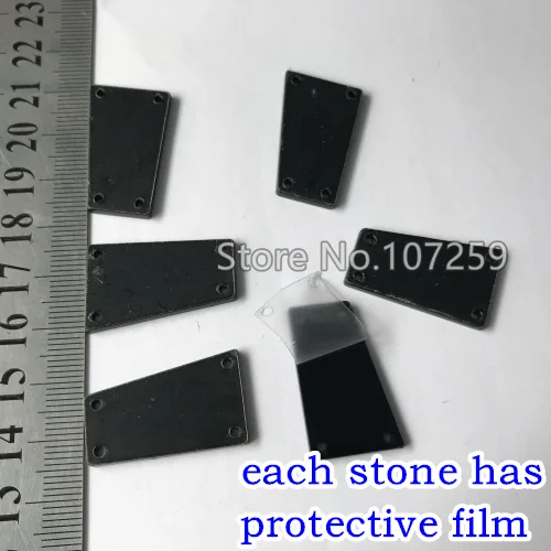 28N 17X28MM TopStone Black Jet Mirror пришивные стразы 30 форм с плоской задней стороной Акриловые Кристаллы пришивные камни для платьев аксессуары для одежды - Цвет: 28N 17X28MM