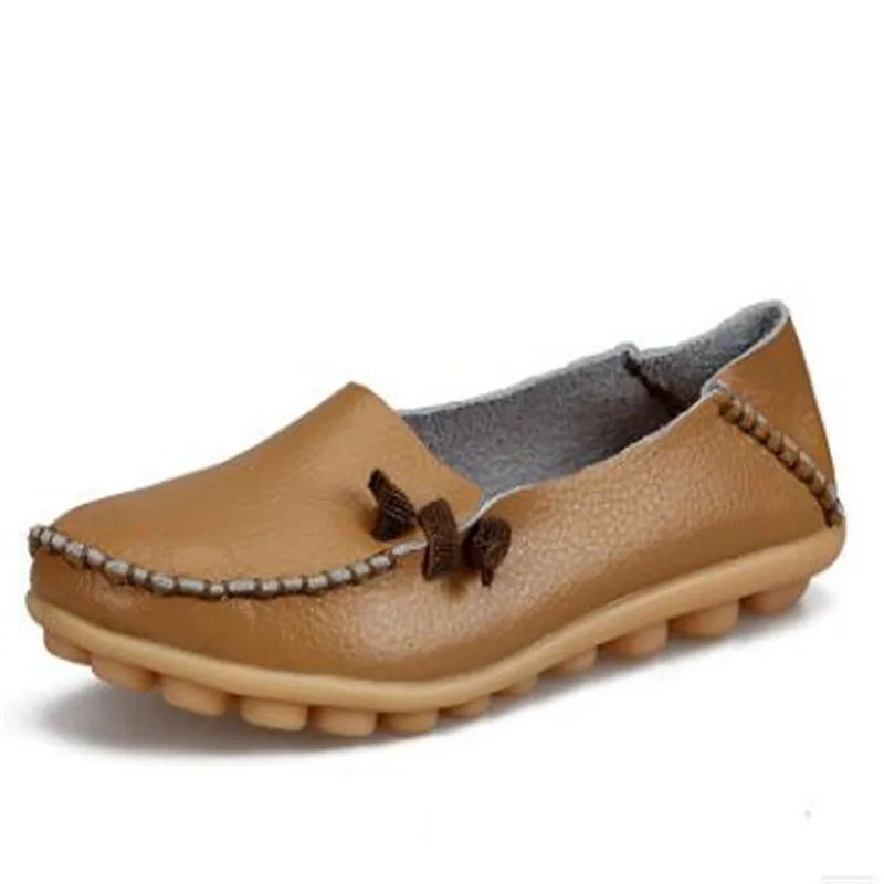 

feiyitu Woman Flats Shoes Soft Bottom Genuine Leather Shoes Women flats Casual Spring Summer Female Loafers Chaussure Mujer