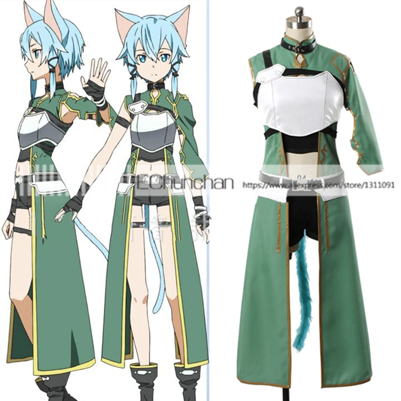 Костюм для косплея из игры Sword Art Online 2 униформа Хэллоуина изготовленная на заказ |