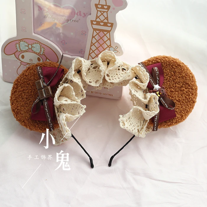 3 the bear ear Медведи уха cos клубника мягкая сестра Японская девушка сердце заколка для связывания волос kc ручной работы волосы "Лолита" Группа 1 заказ = 1 шт - Цвет: 3 the bear ear