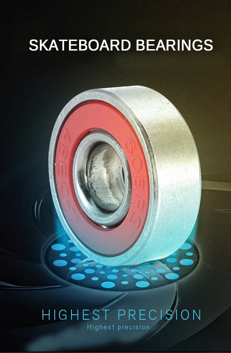 Профессиональный 10 шт. ABEC 7 608RS скейт скутер скейтборд колеса запасные подшипники шариковый ролик Высокая точность валы