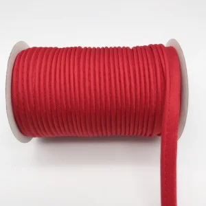 Полиэфирная атласная косая лента, косая лента со шнуром, DIY косая лента, размер: 10 мм-12 мм, 25 ярдов Зеленый, розовый цвет - Цвет: Red