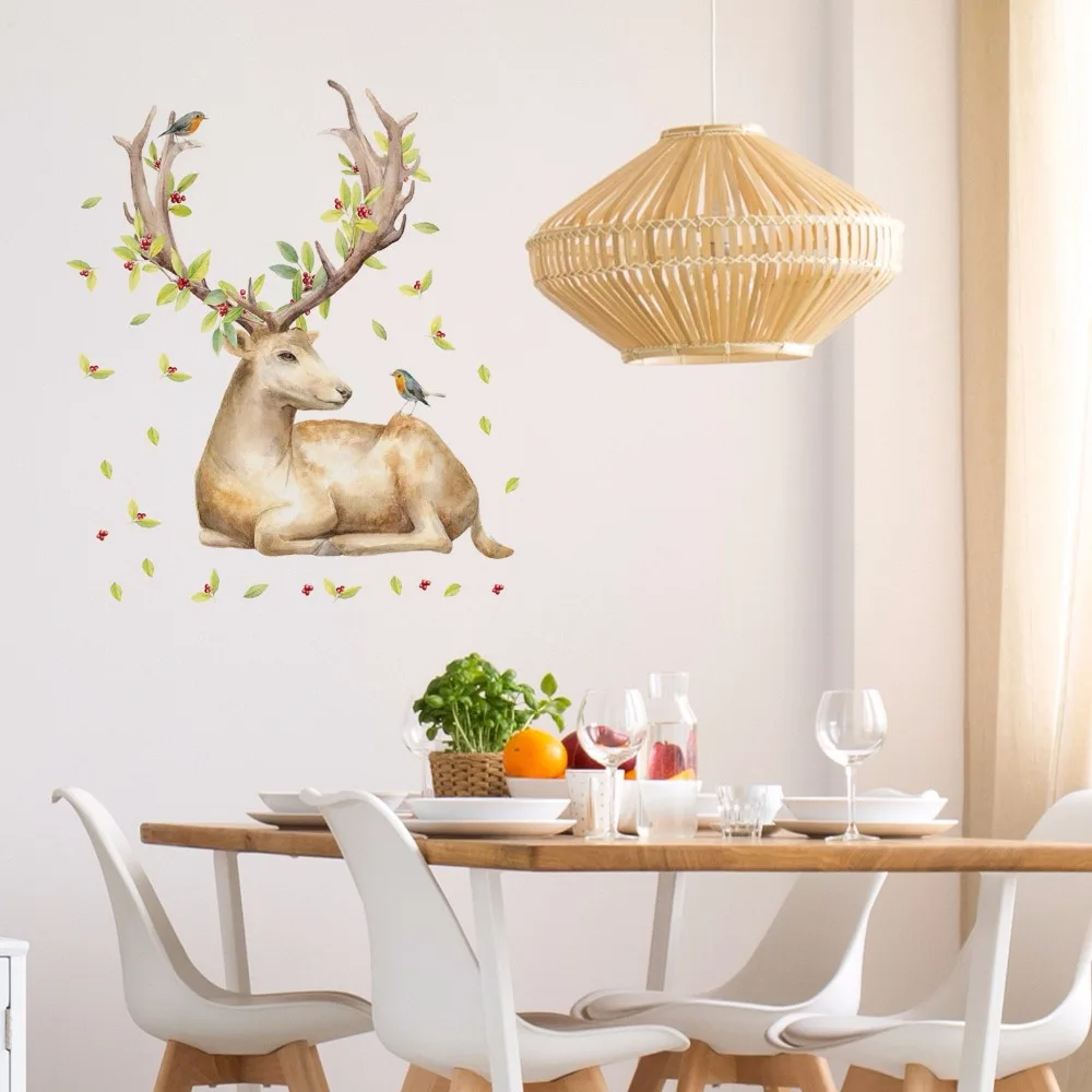 Kind Sika олень виниловые наклейки на стену для спальни гостиной DIY Съемные животные