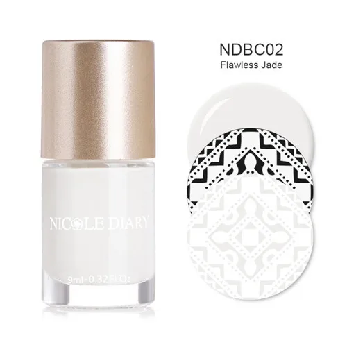 Water Based NDBC02 NICOLE дневник стемпинг ногтей покрытие 9 мл жемчуг лак для ногтей лак с лаком тоньше шелушить ногтей латекс - Цвет: Water Based NDBC02