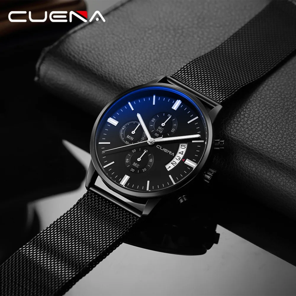 Мужские Роскошные Кварцевые часы из нержавеющей стали военные спортивные с