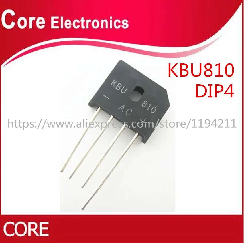200 шт./лот KBU810 KBU 810 8A 1000 в светодиод мостовой выпрямитель Новый|Выпрямители| |