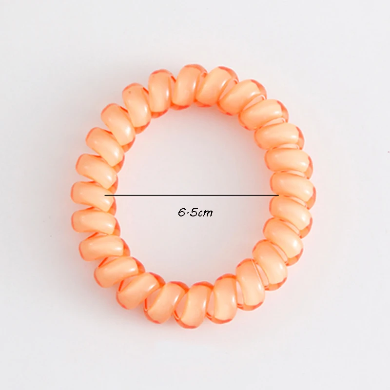 10 шт./лот разноцветная эластичная лента для волос спиральная форма аксессуар