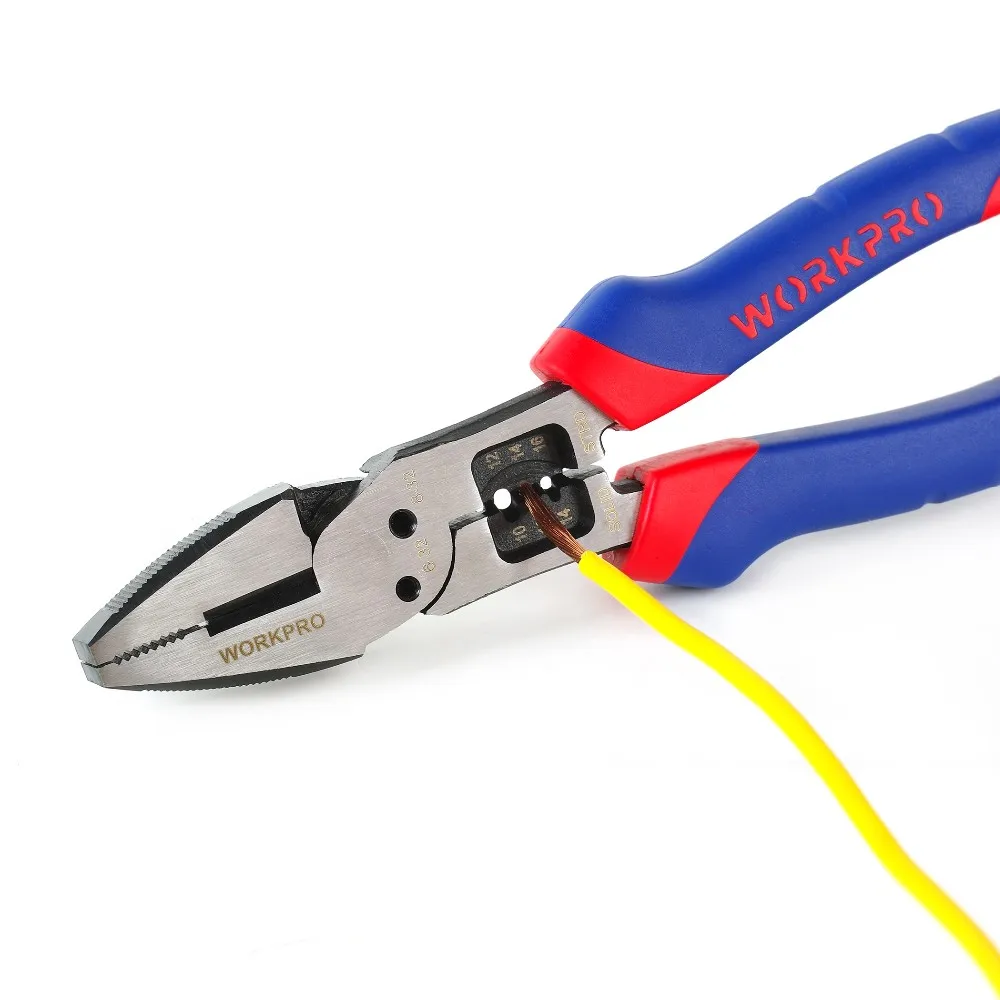 WORKPRO 8&quot Multi Pliers Combination Multifunctional Plier for Crimping Stripping Crimper | Инструменты