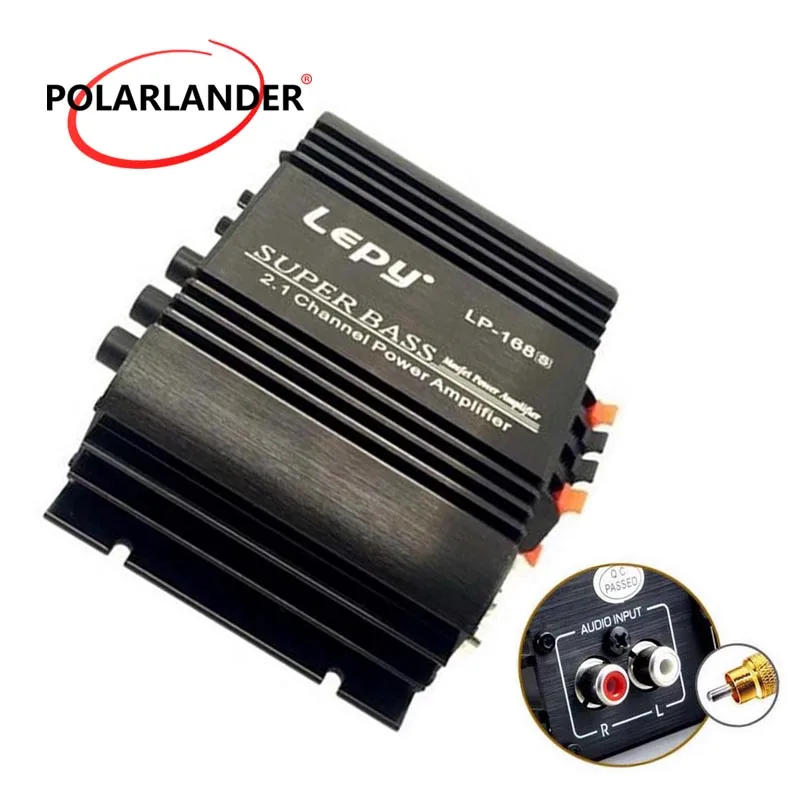 

LEPY LP-168 12V Stereo Home Audio Car Motor Power Amplifier With 2x40W+68W Output HiFi Stereo Power Amplifier Loud Speaker