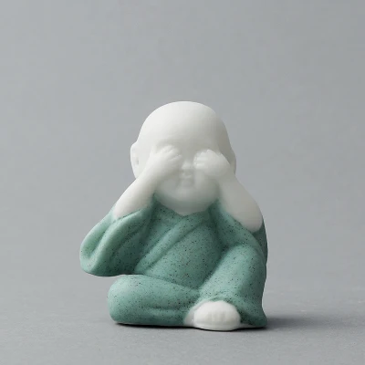 Зеленый 3D буддийский монах 11 стилей Силиконовое мыло свечная форма ручной работы изготовление мыла Милая статуя Будды фарфоровая религия ароматный, в форме косточки плесень - Цвет: Зеленый