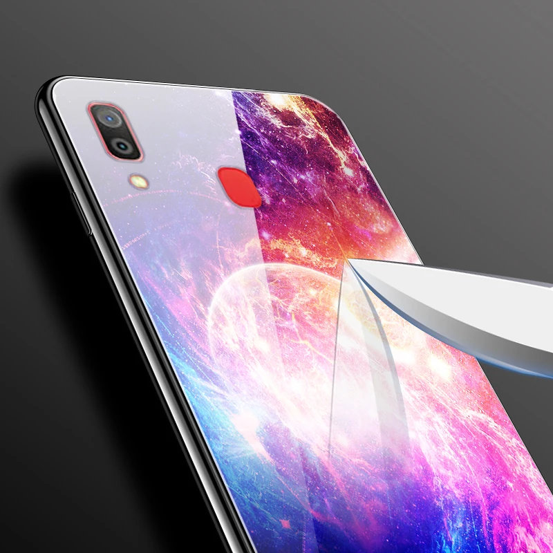 B для samsung Galaxy A30 чехол A 30 стеклянный жесткий чехол для телефона s для samsung Galaxy A30 чехол A20 Мягкий Бампер закаленное покрытие 6,4