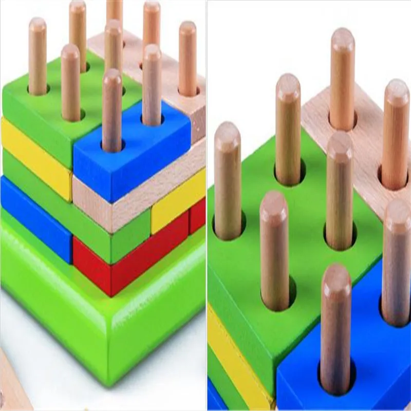 Деревянная развивающая игрушка доска геометрического интеллекта детская