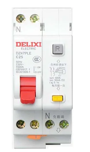 

DZ47sLE 1P 6A 10A 16A 20A 25A 32A 40A current Circuit breaker with over current and Leakage protection, air break switch