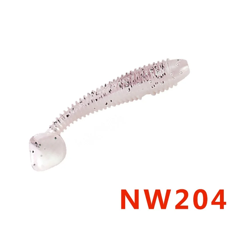 Приманка для рыбалки NOEBY S3102 keitech T-tail Мягкая приманка для соленой воды, оснащенная полипропиленовым пакетом и ПЭТ-факторами 10 цветов - Цвет: NW204