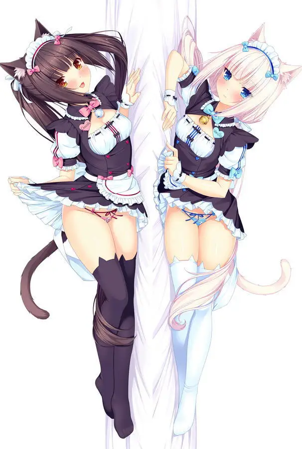 Неко para со звериными ушами для девочек и ванили sayori тела наволочка кошки рай