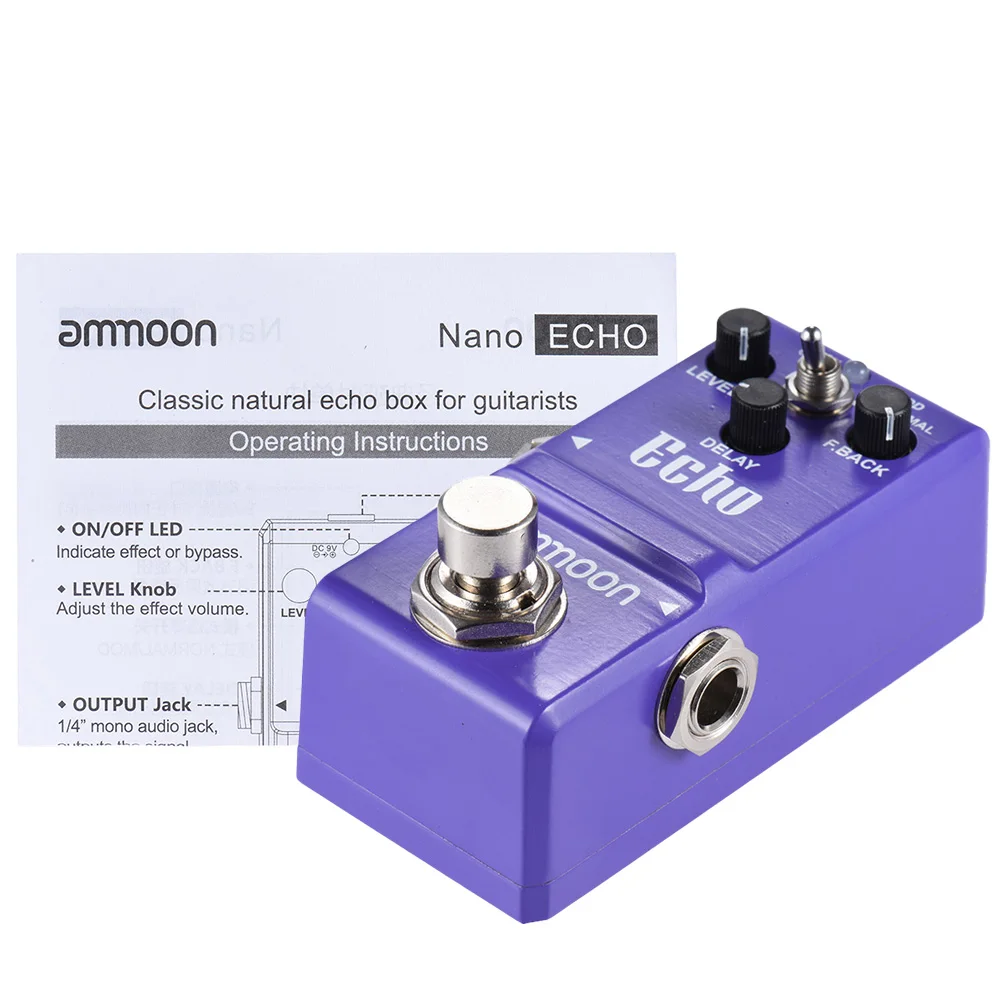 

ammoon Guitar Pedal Nano Series Delay Guitar Effect Pedal True Bypass Aluminum Alloy Body Guitar Parts & Accessories