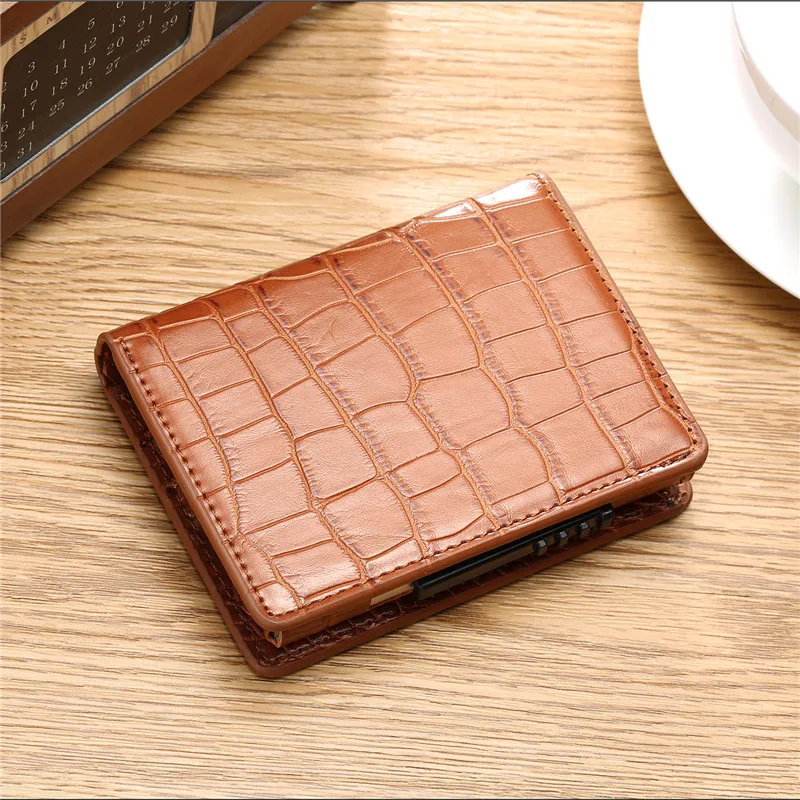 Кошелек ZOVYVOL Rfid мужской тонкий мини-кошелек металлический алюминиевый бумажник