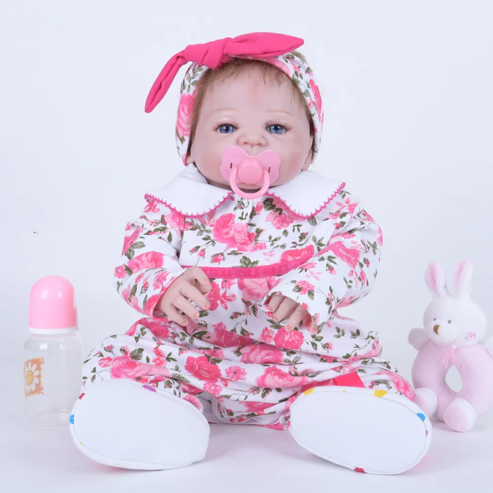 LEOOFU 55cm 22inch doll Handmade full silicone vinyl reborn baby with set kids christmas gift play house toys | Игрушки и хобби