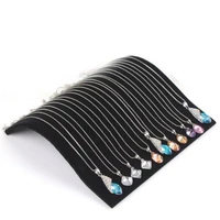 2019 hot black velvet necklace bracelet display board necklace chain pendant display jewelry organizer stand holder for women