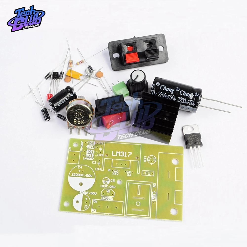 LM317 DC 5V 35V DIY Kit понижающий модуль питания AC/DC Регулируемый регулятор напряжения