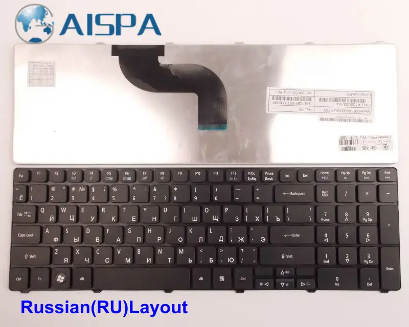 Новая клавиатура для ноутбука Acer Aspire AS5251 1513 1245 31 AS7741Z 57 15 48 RU с русской