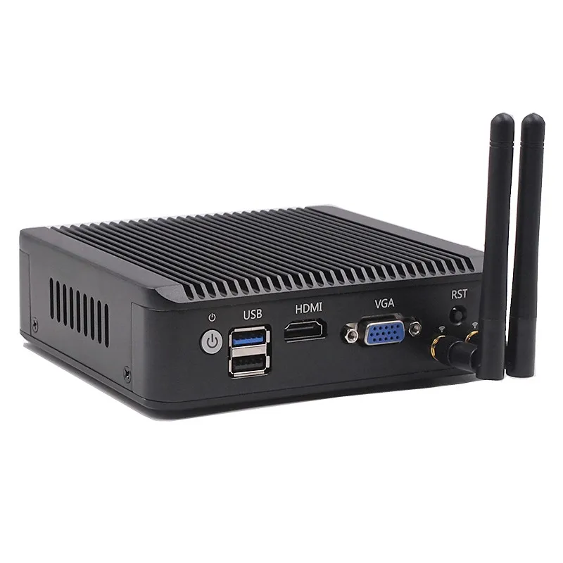 Безвентиляторный промышленный мини ПК с процессором Atom J1900 2G/4G/8G RAM EMMC/SSD/HDD опция 4 *