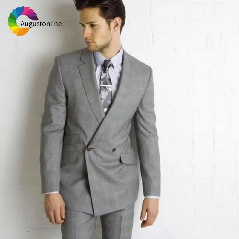 Изготовленный На Заказ двубортный индивидуальный мужской свадебный костюм